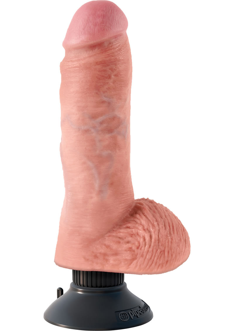 8" Vibrating Cock With Balls