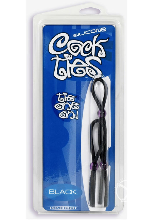 Silicone Cock Tie And C/B Tie Black