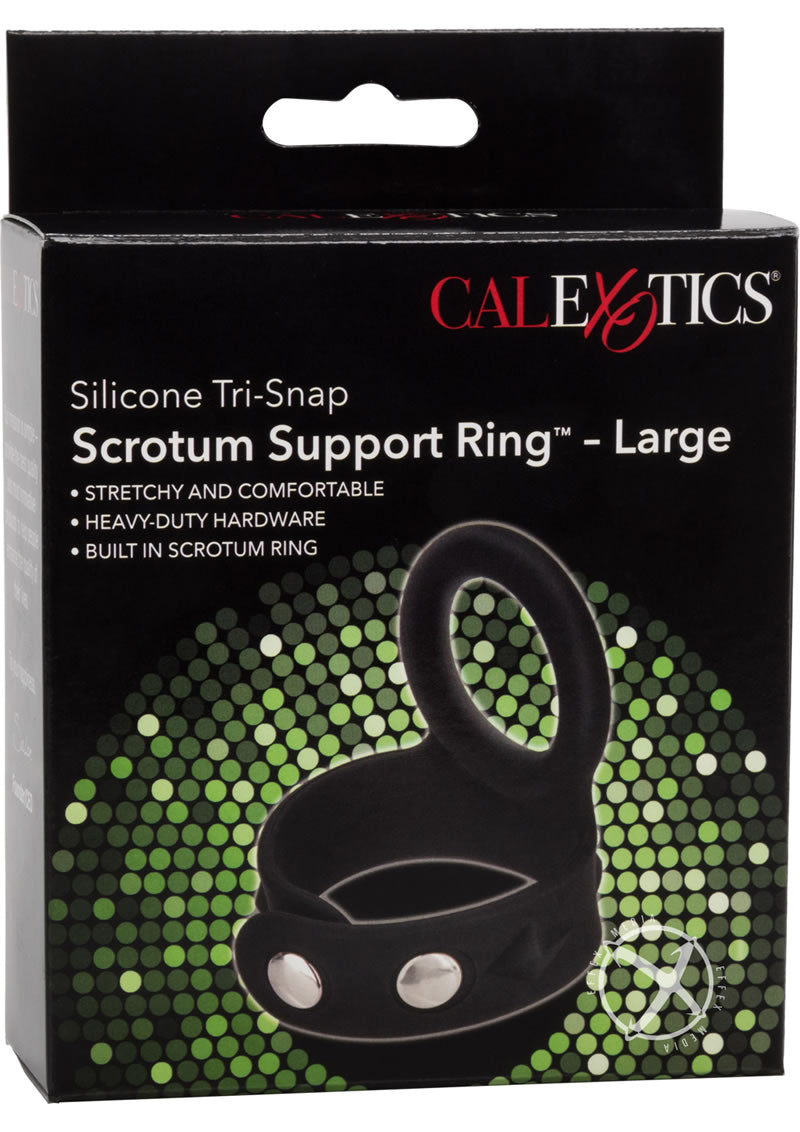Silicone Tri Snap Scrotum Support Ring L