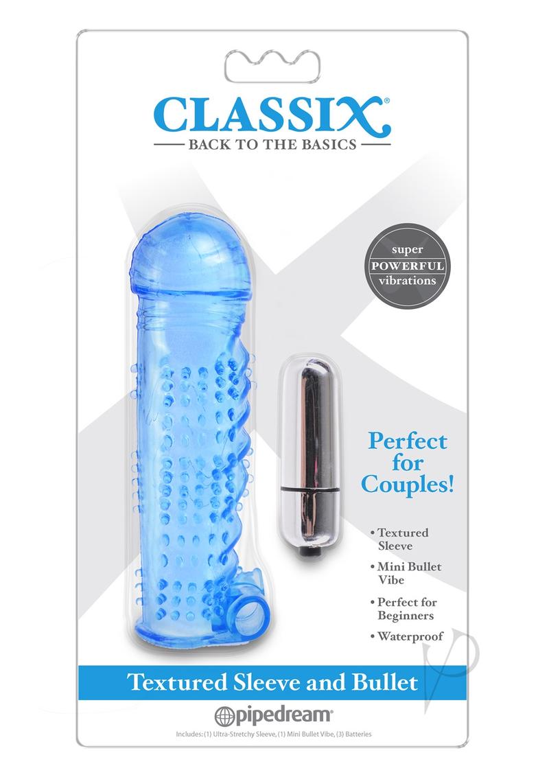 Classix Textured Sleeve And Bullet Blu