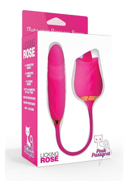 Pink P*Ssycat Vibrating Licking Rose