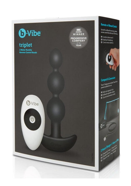 B-Vibe Triplet Anal Beads Black