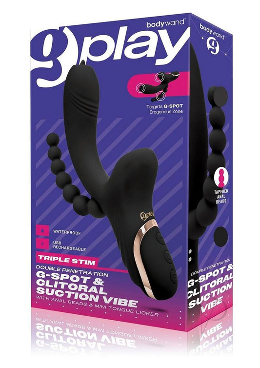 Bodywand G Play W/Anal Beads Black