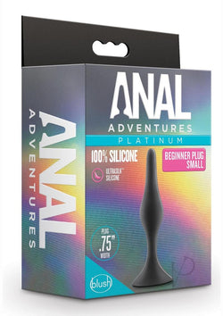 Anal Adv Platinum Silicone Begin Plug Sm