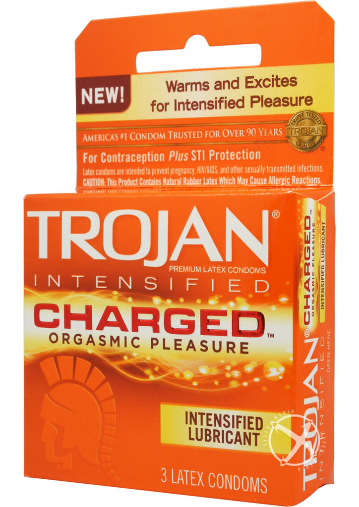 Trojan Intensified Charged Condoms 3 Pk