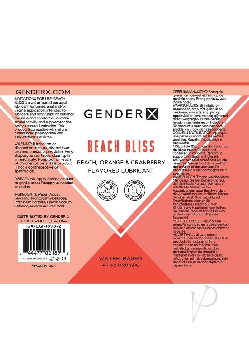 Gx Beach Bliss Flavored Lube 4Oz