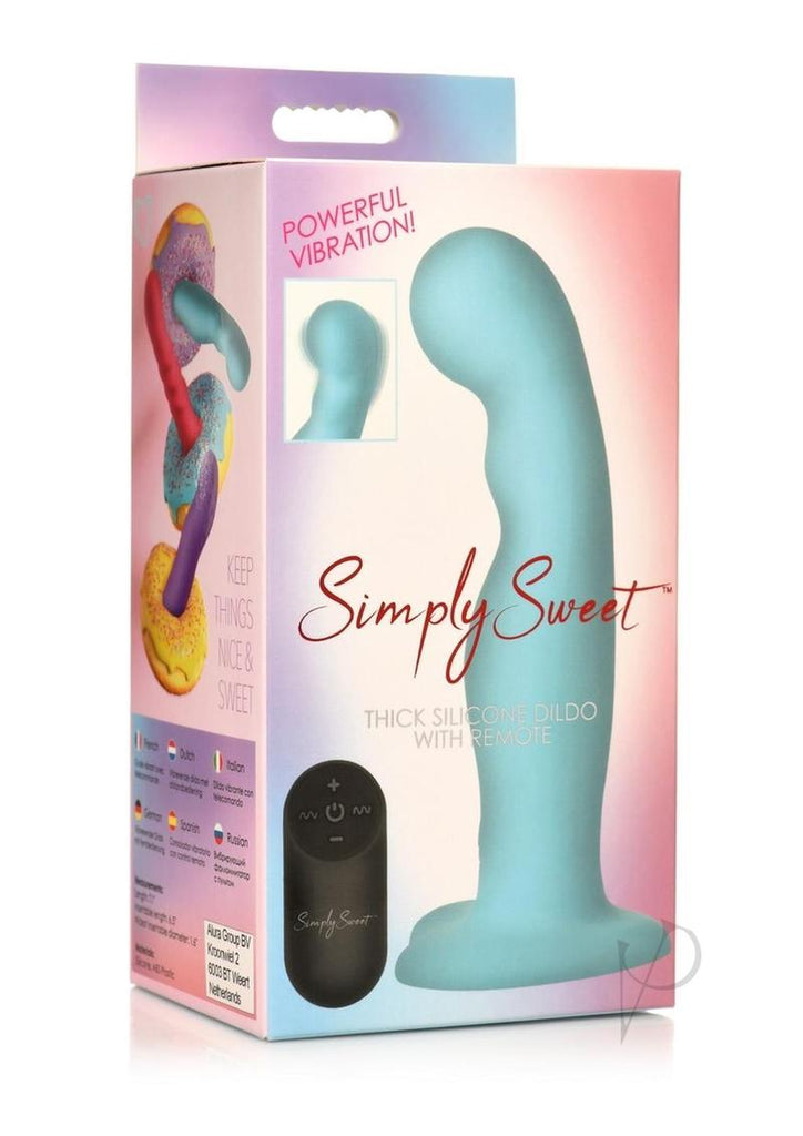 Simply Sweet Thick Dildo W/Remote Teal