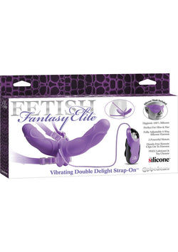 Ff Elite Vib Dbl Delight Strap On - Purp