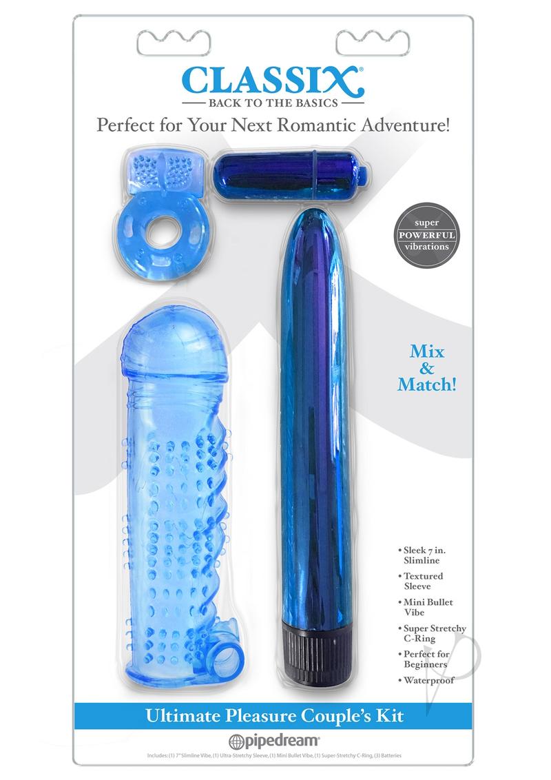 Classix Ult Pleasure Couples Kit Blu