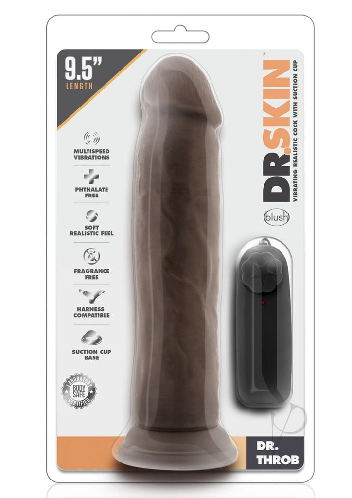 Dr Skin Dr Throb Vibe Cock W/Suction Cho