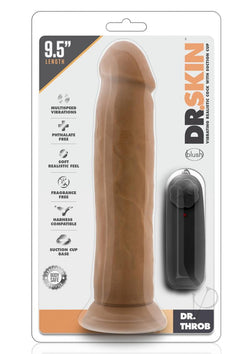 Dr Skin Dr Throb Vibe Cock W/Suction Mocha