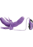 Ff Elite Vib Dbl Delight Strap On - Purp