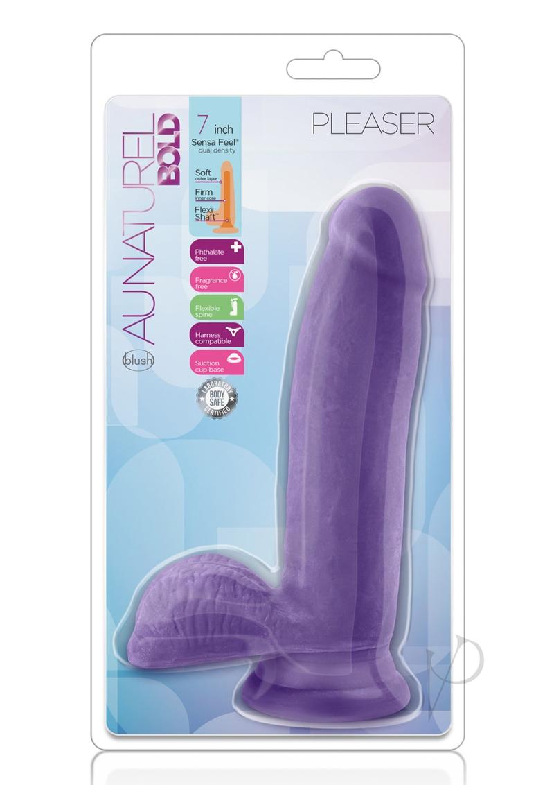 Au Naturel Bold Pleaser Dildo 7 Purp