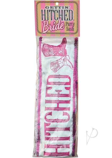 Getting Hitched Glitter Sash