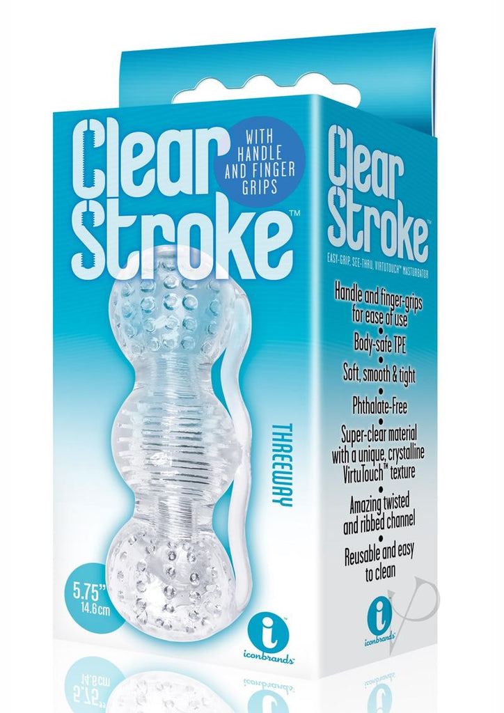 The 9 Clear Stroke Threeway Masturbator