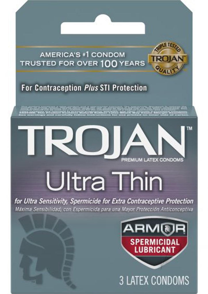 Trojan Ultra Thin Armor Spermicide 3 Pk