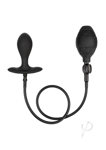 Weighted Silicone Inflatable Plug Black