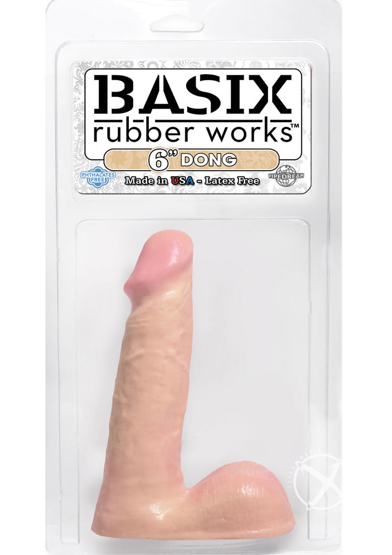 Basix 6 Dong W/Balls Flesh