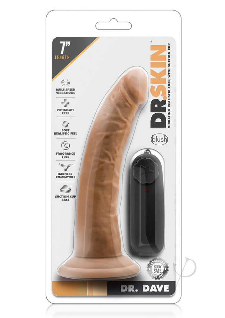 Dr Skin Dr Dave Vibe Cock W/Suction Mocha