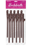 Bp Chocolate Dicky Sipping Straws 10Pk