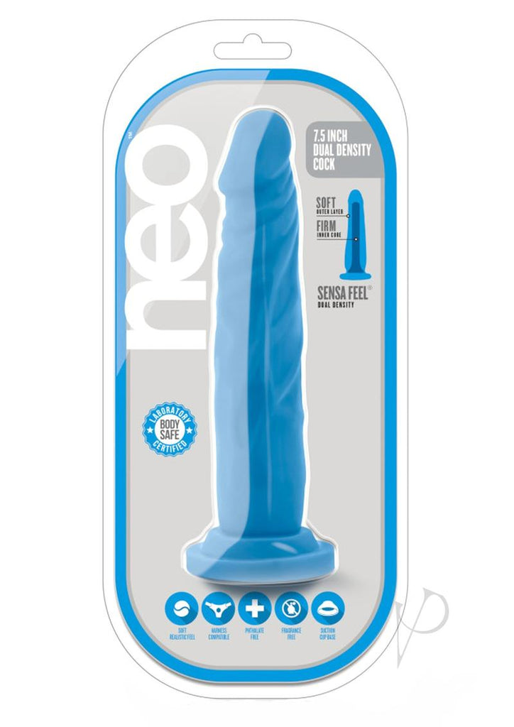 Neo Dual Density Cock 7.5' Neon Blue