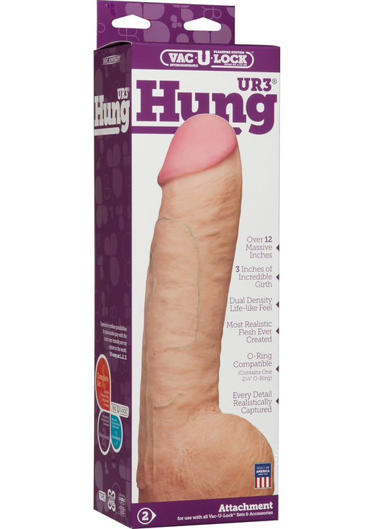 Vac U Lock Hung Ur3 Cock 12` White