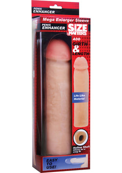 Size Matters Mega Enlarger Penis Enhancer Sleeve Flesh 8.75