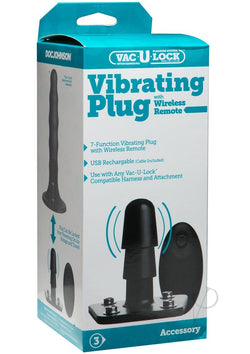 Vac U Lock Vibrating Plug W/Remote