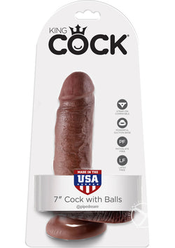 Kc 7 Cock W/Balls Brown