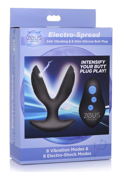 Zeus Electro Spread 64X Butt Plug Black