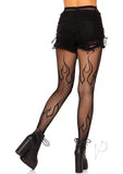 Flame Net Tights Os Black