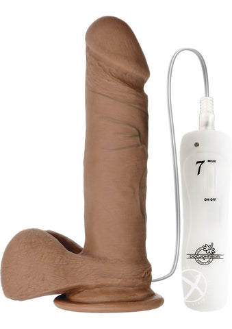 The Vibro Realistic Cock 6 Brown