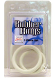 Rubber Cock Ring White 3 Piece