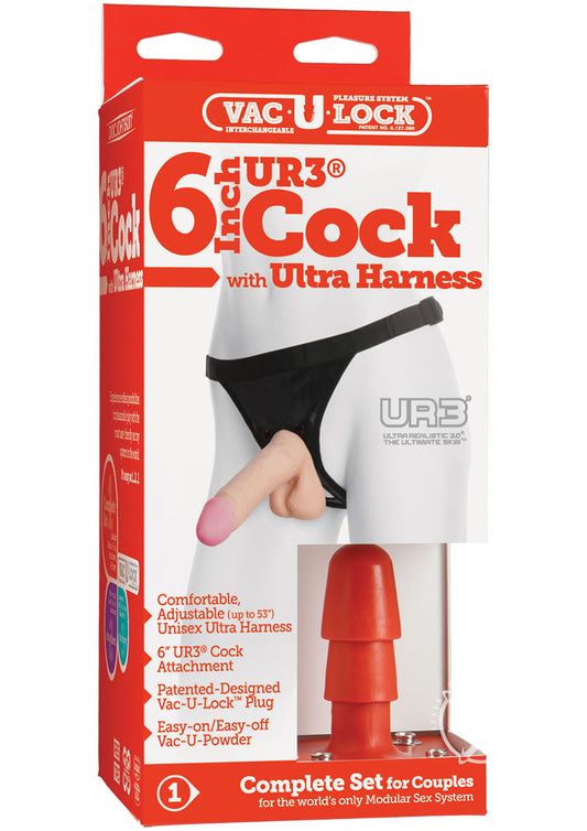 Ultra Harness 2 And Plug W/6 Ur3 Cock
