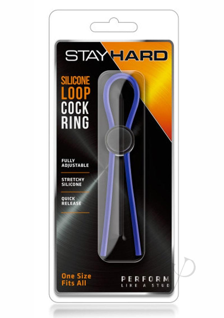 Stay Hard Silicone Loop Cock Ring Blue