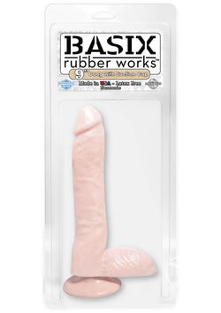 Basix 9 Dong W/Suction Flesh