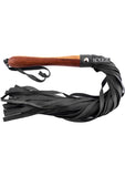 Rouge Wooden Handle Flogger Black