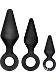 Luxe Night Rimmer Silicone Anal Kit Black