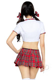 Miss Prep School 4Pc Set Md/Lg Red/Wht