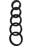 Boneyard Silicone Ring 5Pc Black