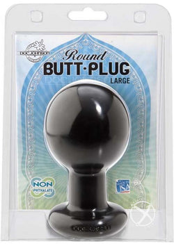 Round Butt Plug Large Black