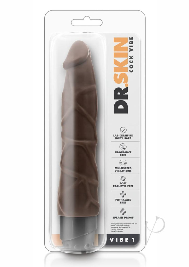 Dr Skin Cock Vibe 1 Chocolate 9