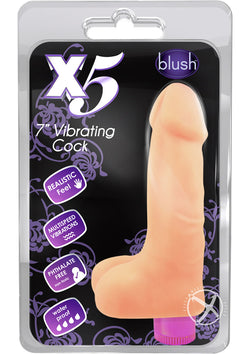 7 Vibrating Cock Beige