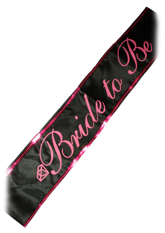 Bride To Be Black Sash