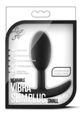 Luxe Wearable Vibra Slim Plug Sm Blk