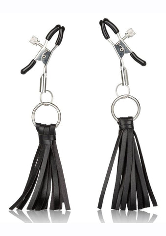 Nipple Play Tassels Nipple Clamp Black