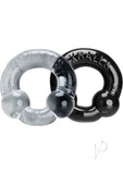 Ultraballs 2 Pack Cockring Back And Clear