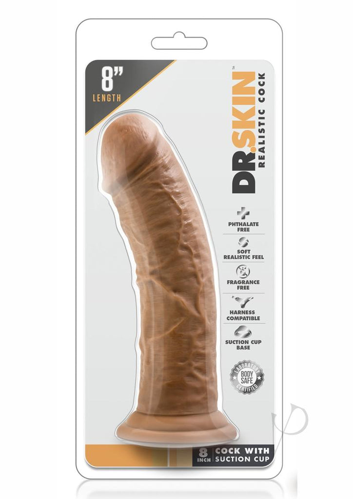 Dr Skin Cock W/suction 8 Mocha