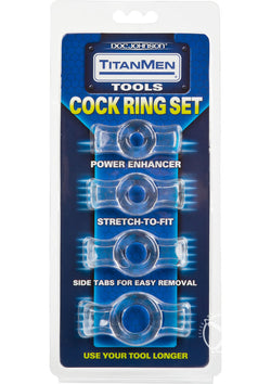 Titanmen Cock Ring Set Clear