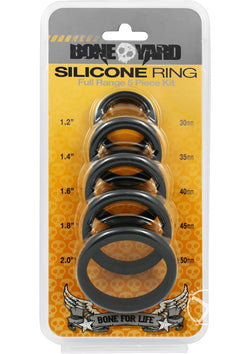 Boneyard Silicone Ring 5Pc Black